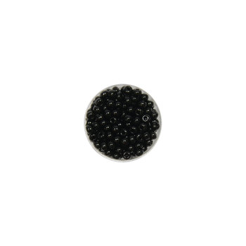 Euroclass, koraliki ozdobne, okrągłe, czarne, 17 g