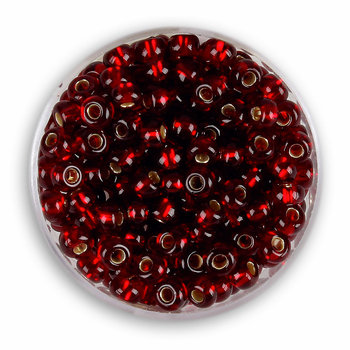 Euroclass, koraliki ozdobne, rokoko, ciemnoczerwony, 4,5 mm, 17 g