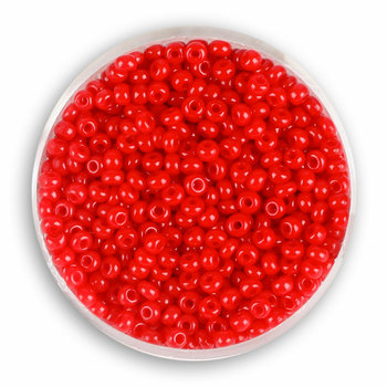 Euroclass, koraliki ozdobne, rokoko, czerwone, 2,6 mm, 17 g