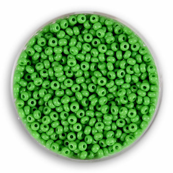 Euroclass, koraliki ozdobne, rokoko, zielone, satyowe, 2,6 mm, 17 g