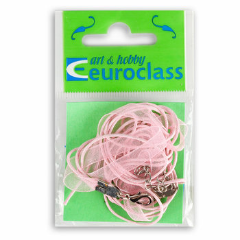 Euroclass, organza z zapięciem, różowa, 1 sztuka