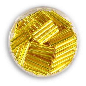 Euroclass, patyczki szklane, żółte, 15 mm, 15 g