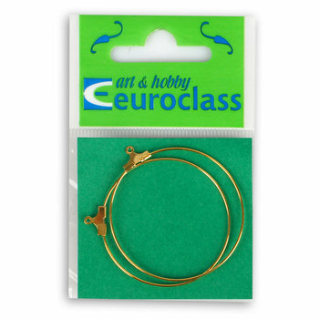 Euroclass, zaczep do kolczyka, złoty, 40 mm, 2 sztuki