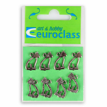 Euroclass, zawieszka typu Charms, kotki, 8 sztuk