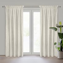 Eurofirany, Zasłona w stylu eko, z dodatkiem lnu oraz z delikatnym połyskiem ZAS/ROSI/C.BE+SR 140X270 T