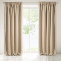 Eurofirany, Zasłona zaciemniająca na taśmie Logan, 135x270, beżowa