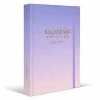 Eurograf, kalendarz nauczyciela, książkowy 2026/2027, dzienny, lawendowo-beżowy, B5