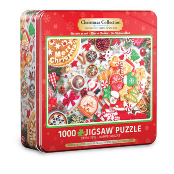 Eurographics, puzzle, Christmas Table Tin, 1000 el. - EuroGraphics