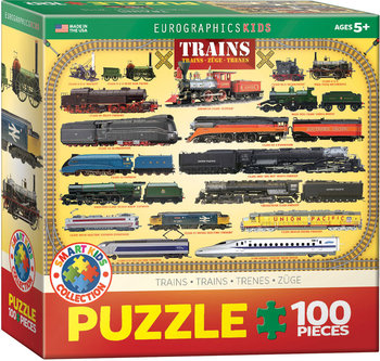 Eurographics, puzzle, Smartkids, Trains, 100 el. - EuroGraphics