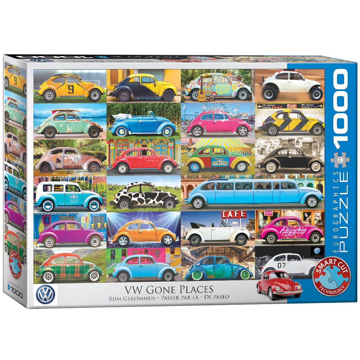 Puzzle 1000 Pièces Eurographics Coccinelle Volkswagen - Image Rétro, 68x48 Cm, Neuf
