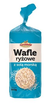 Eurowafle Wafle ryżowe z sólą morską 100 g - Eurowafel Sp. z.o.o