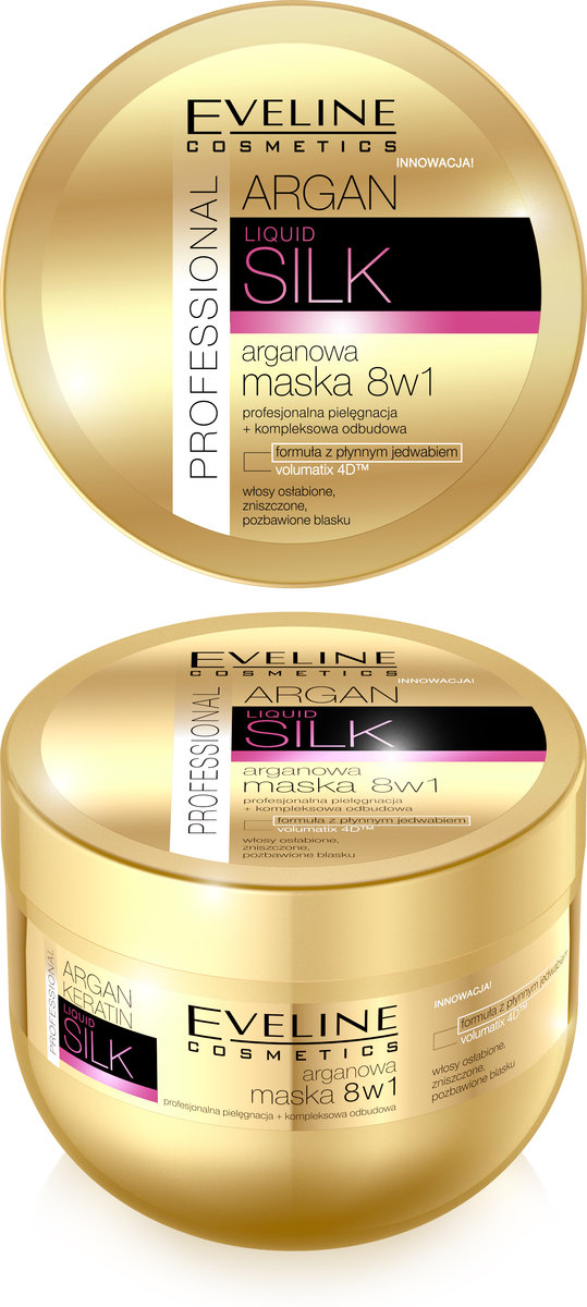 Eveline, Argan & Liquid Silk, maska do włosów 8w1, 500 ml | Sklep EMPIK.COM