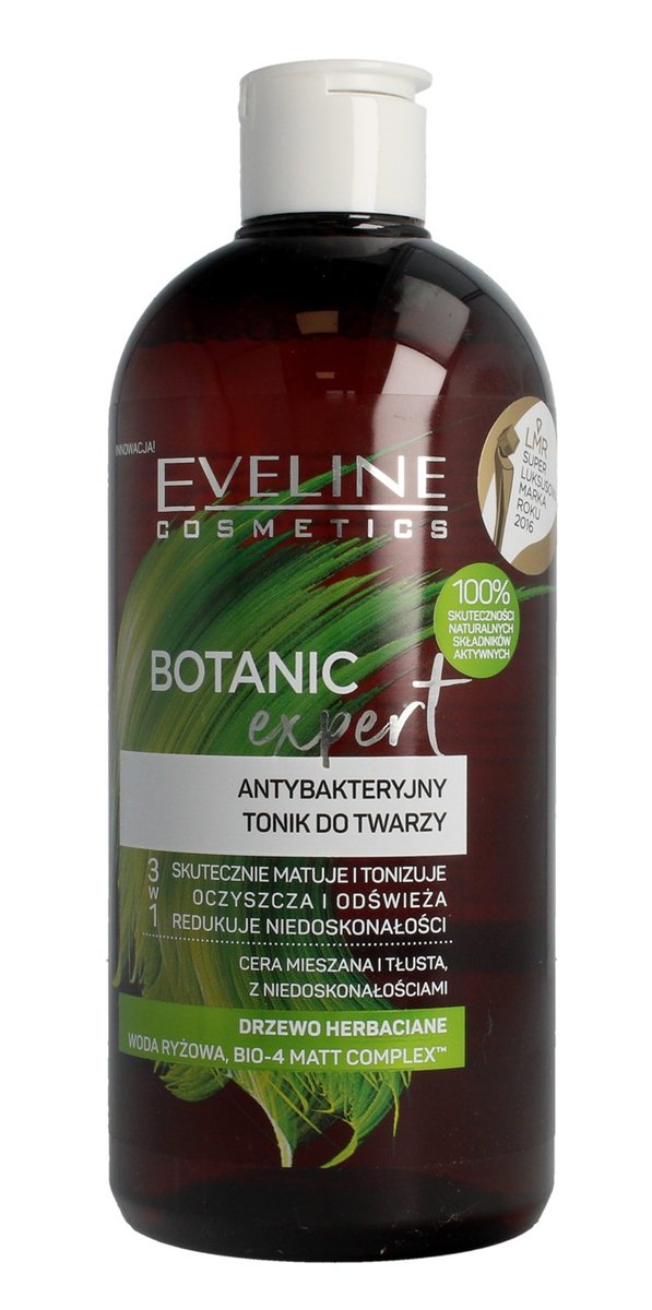 Eveline, Botanic Expert, tonik do twarzy antybakteryjny 3w1 Drzewo ...