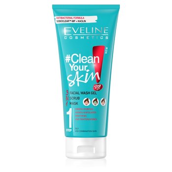Eveline Cosmetics, #Clean Your Skin, żel do mycia twarzy 3w1, 200 ml - Eveline Cosmetics