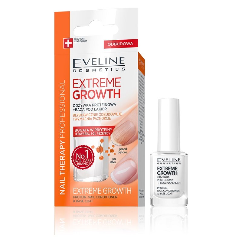 Eveline Cosmetics, Extreme Growth, odżywka do paznokci, 12 ml-Zdjęcie-0