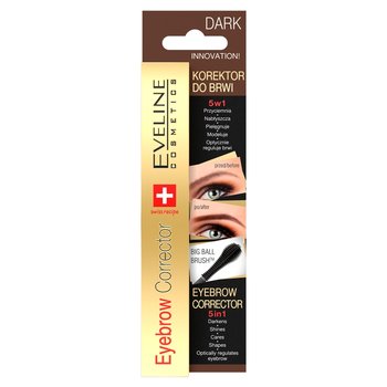 Eveline Cosmetics, Eyebrow Corrector, korektor do brwi 5w1 Dark, 9 ml - Eveline Cosmetics