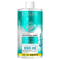 Eveline Cosmetics, Facemed+, matujący płyn micelarny 3w1- cera normalna i mieszana, 650 ml