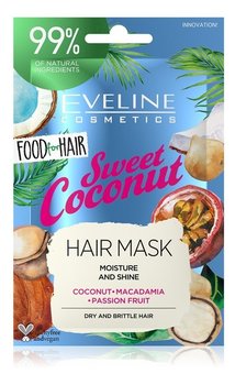 Eveline Cosmetics Food for Hair Sweet Coconut Maska do włosów normalnych i cienkich - nawilżenie i połysk 20ml - Eveline Cosmetics
