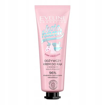 Eveline Cosmetics, Holo Hand Pink Unicorn odżywczy krem do rąk z różowym holo-pyłkiem 50ml - Eveline Cosmetics