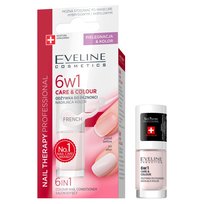 Eveline Cosmetics, Nail Therapy, lakier-odżywka 6w1 Care&Colour French, 5 ml