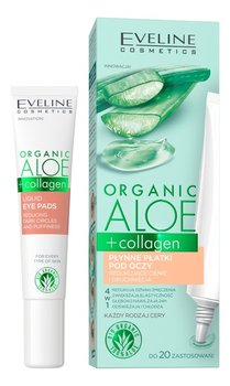 Eveline Cosmetics, Organic Aloe + Collage, Płynne płatki pod oczy redukujące cienie i opuchnięcia 4w1 - Eveline Cosmetics