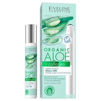 Eveline Cosmetics, Organic Aloe + Collagen nawilżający roll-on modelujący kontur oczu 15ml