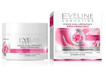 Eveline Cosmetics, Róża Francuska, krem kojąco-wzmacniający przeciw zaczerwienieniom na dzień i noc, 50 ml - Eveline Cosmetics