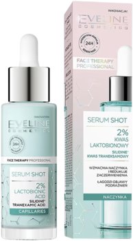 Eveline Cosmetics, Serum Shot Kuracja Wzmacniająca Na Zaczerwienienia Z Kwasem Laktobionowym 2%, 30ml - Eveline Cosmetics