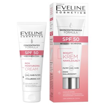 Eveline Cosmetics, Skoncentrowana Formuła bogaty krem nawilżający z SPF50, 30ml - Eveline Cosmetics