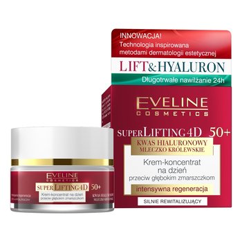 Eveline Cosmetics Super Lifting 4D, Krem-koncentrat przeciw głębokim zmarszczkom na dzień 50+, 50ml - Eveline Cosmetics