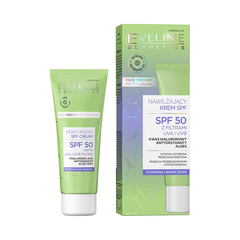 Eveline, Face Therapy Professional SPF50, Nawilżający Krem do Twarzy
