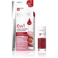 Eveline Nail Therapy Professional Odżywka do paznokci Care&Colour 6w1 - Red 5 ml