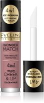 Eveline, Wonder Match Cheek & Lip, Róż i Pomadka w Płynie 02, 4,5ML