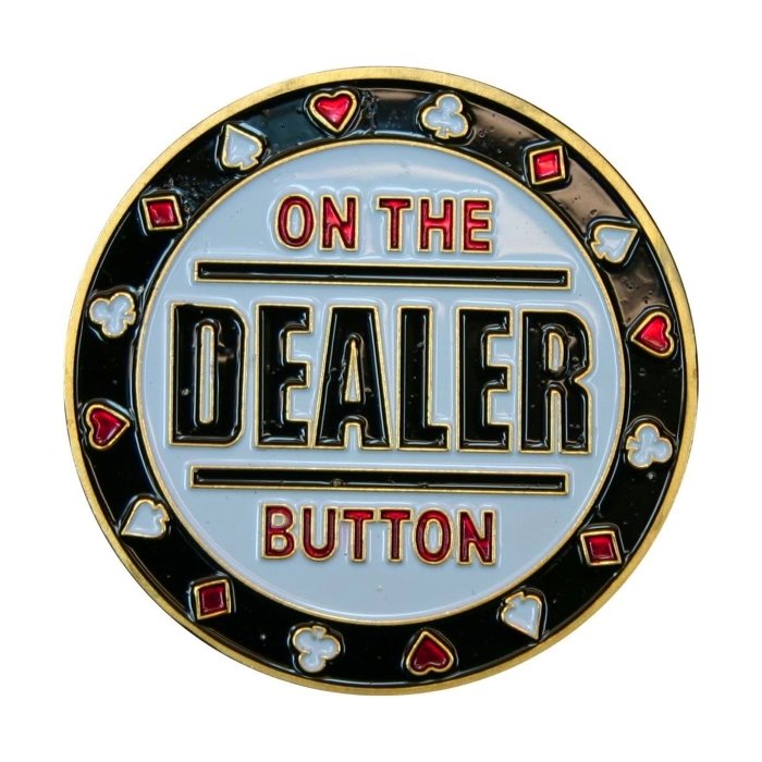Żeton do gry w pokera Dealer in the button, Evergreen