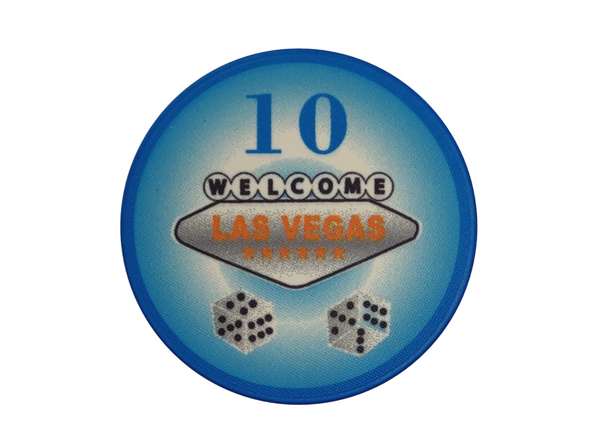 EVERGREEN Żeton do pokera LAS VEGAS Ceramika Nominał 10