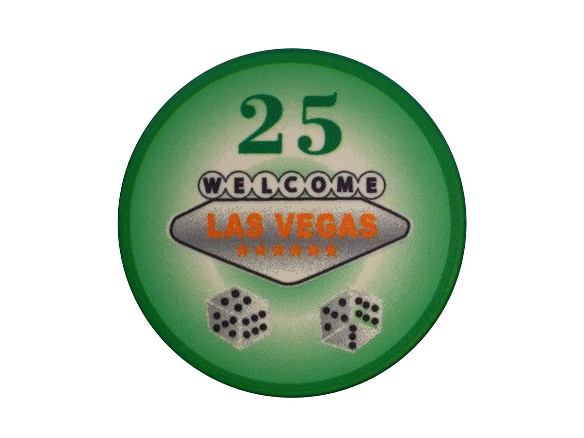 EVERGREEN Żeton do pokera LAS VEGAS Ceramika Nominał 25