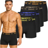 Everlast Bokserki Męskie 4 sztuki Majtki Bawełniane Czarne Kolor Logo Rozmiar M Everlast