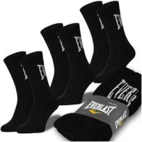 Everlast Skarpety Męskie Długie Bawełna Czarne 3 pary SKT001 Rozmiar 39/42 Everlast