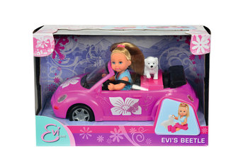 Evi Love, lalka w samochodzie New Beetle - Simba