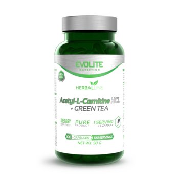 Evolite Acetyl-L-Carnitine + Green Tea, 100 kapsułek - Evolite Nutrition