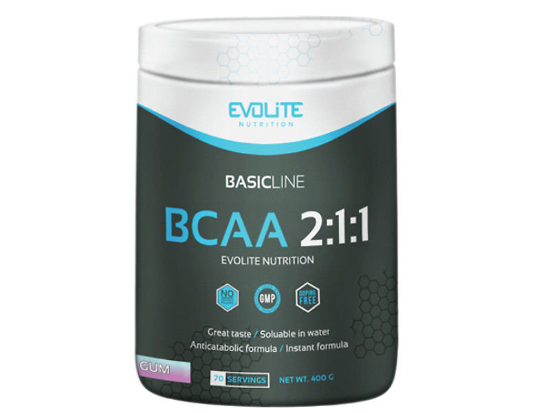 Фото - Амінокислоти Evolite Nutrition Evolite, BCAA 2:1:1, 400 g 