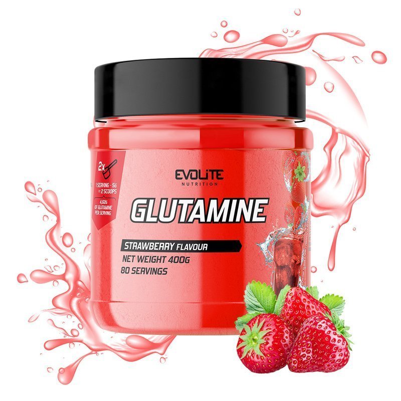 Фото - Амінокислоти Evolite Nutrition Evolite Glutamine 400g Strawberry 