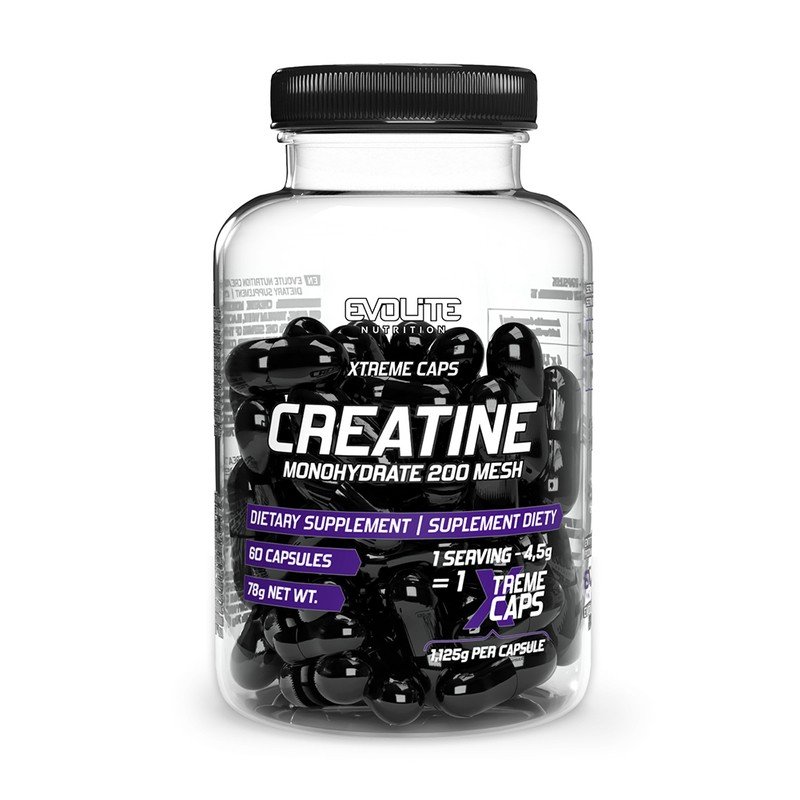 Evolite Nutrition, Creatine Monohydrate Xtreme, 60 kaps