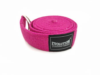 Evolution, Pasek do jogi bawełniany, różowy - EVOLUTION