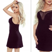 Ewana Maya Koszula Nocna z Wiskozy Czarny M