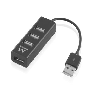 ewent 4-portowy koncentrator USB 2.0 - czarny, EW1123 - Ewent