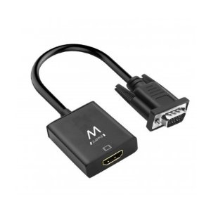 ewent EW9866 Adapter Full HD VGA na HDMI z dźwiękiem Obsługuje audio i wideo Port USB do zasilania Podłącz komputer PC/notebook do telewizora HD Projektor Monitor - Ewent
