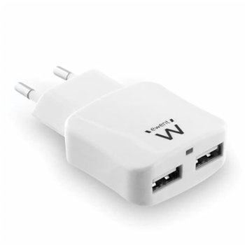 Ewent Inteligentna ładowarka USB z 2 portami, 2,4 A, biała - Ewent