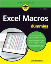Excel Macros For Dummies, 3rd Edition D. Kusleika