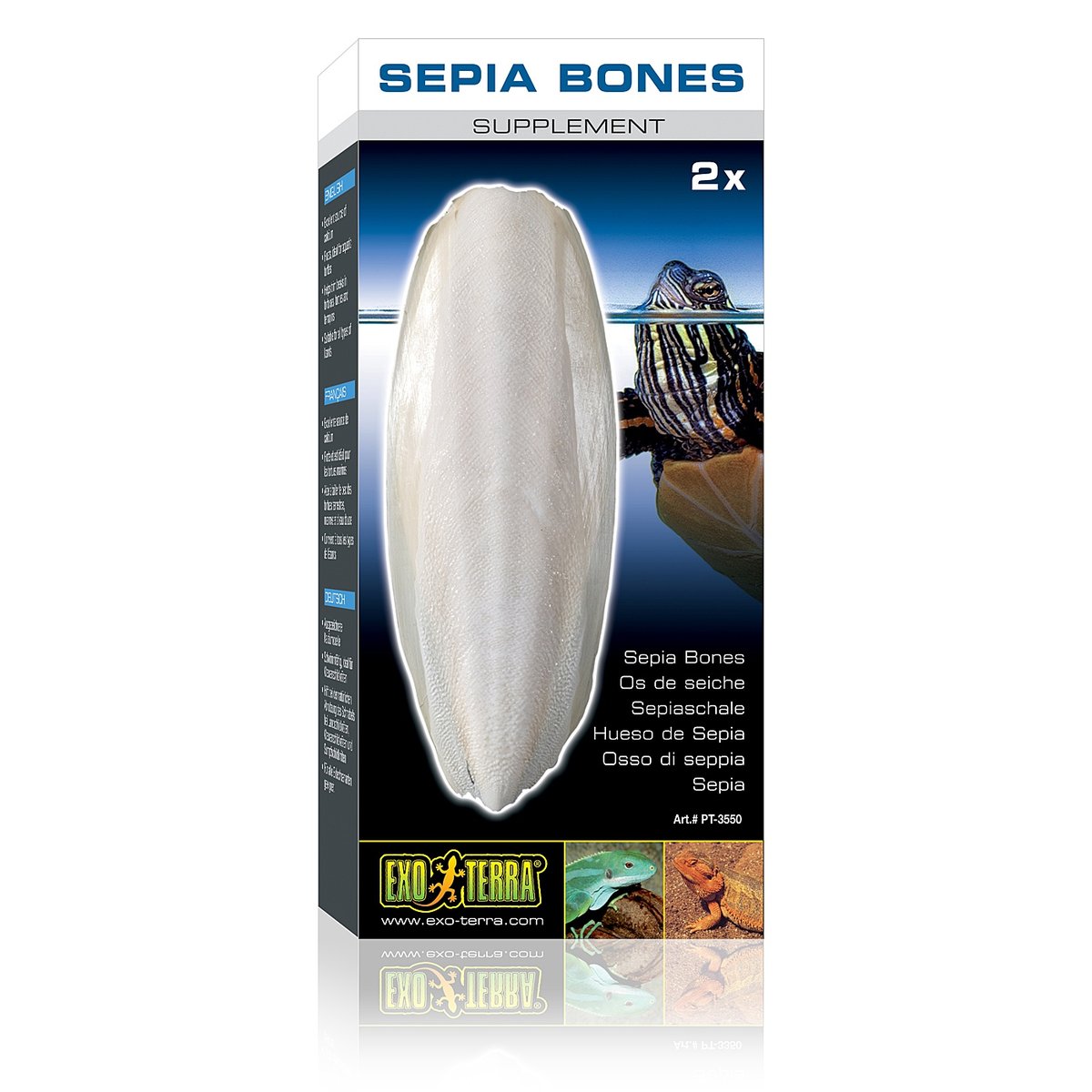Zdjęcia - Karmnik dla gada Exo Terra Sepia Bones - Sepia Naturalna Dla Gadów 2Szt. 